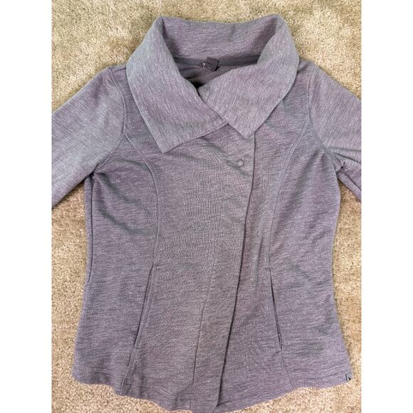 EDDIE BAUER Women's Long Sleeve Button Sweater Size S Gray Wrap E229 - Picture 2 of 9